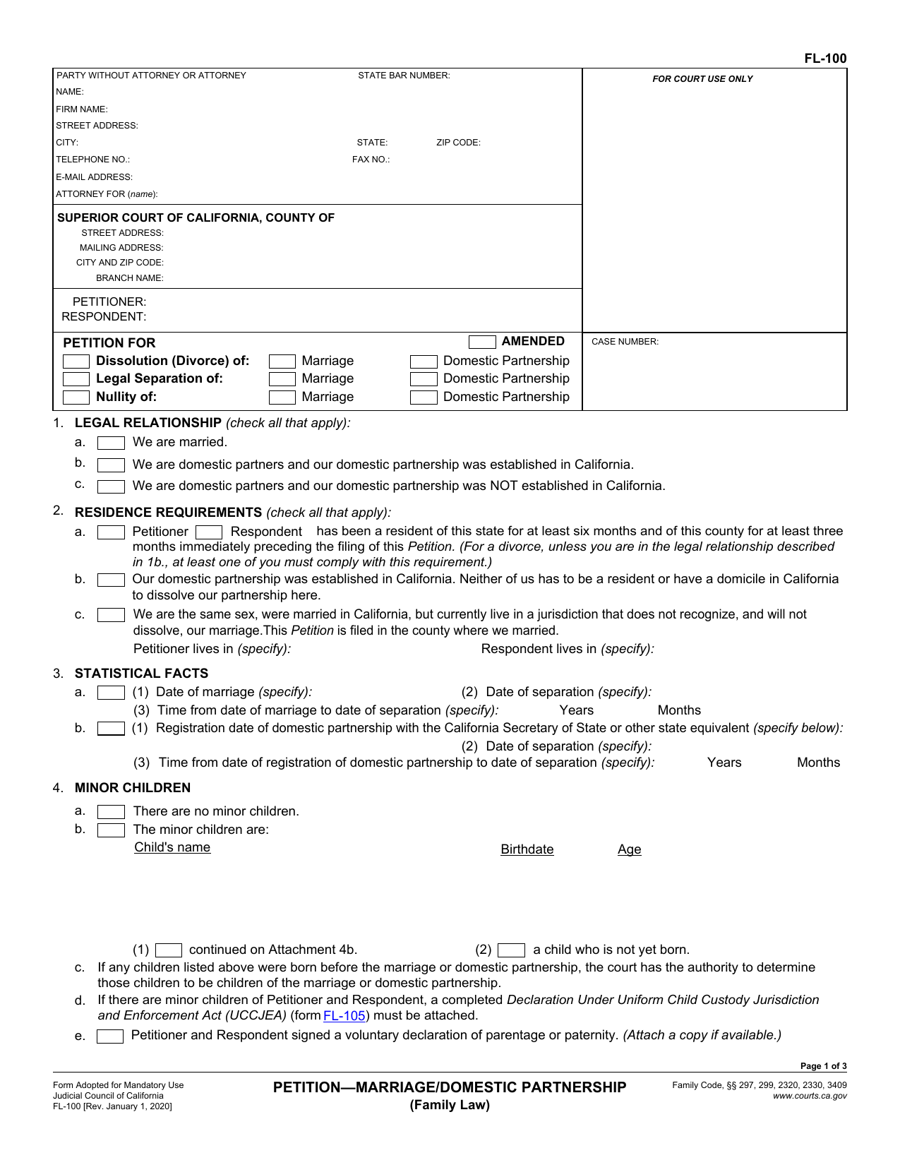 Divorce Petition preview