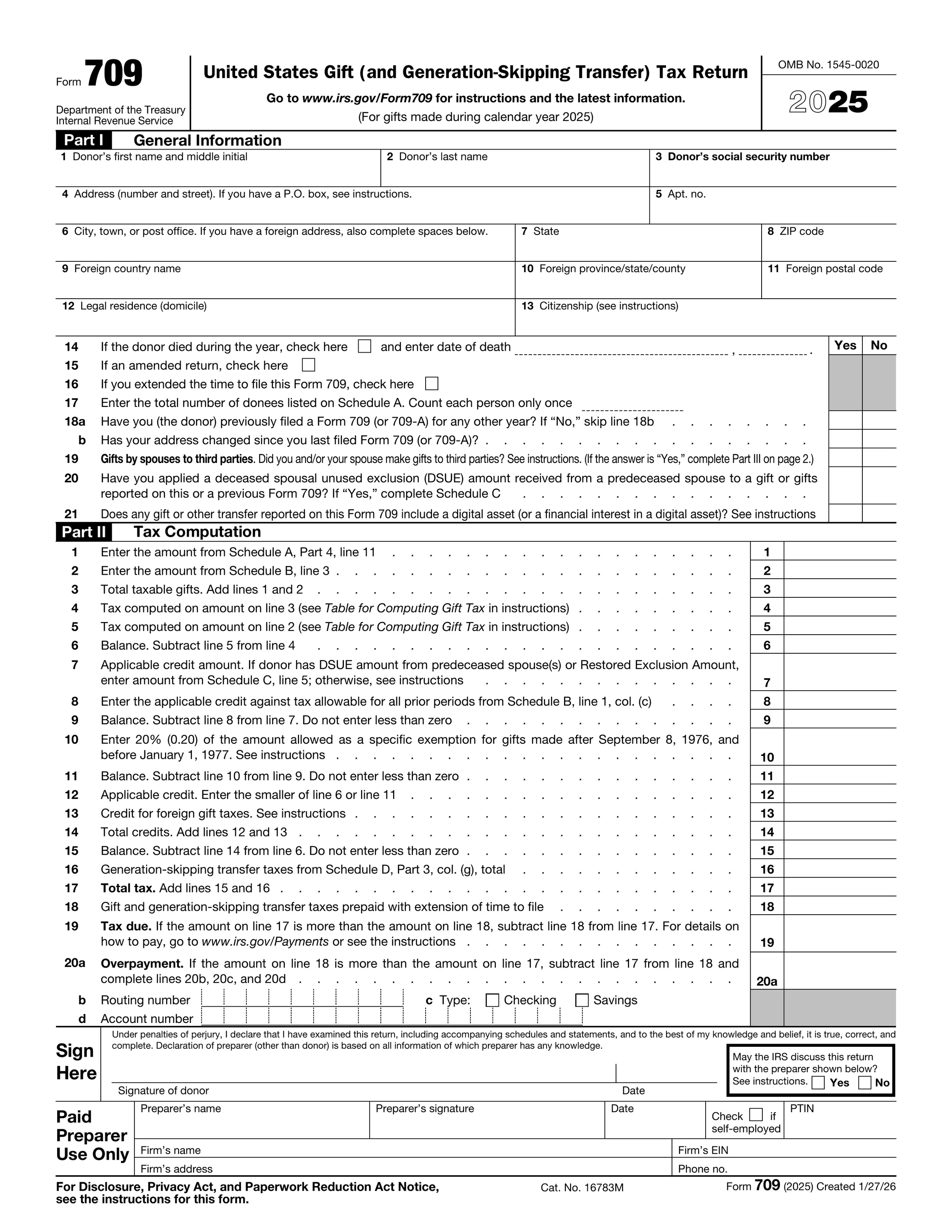 Form 709 preview