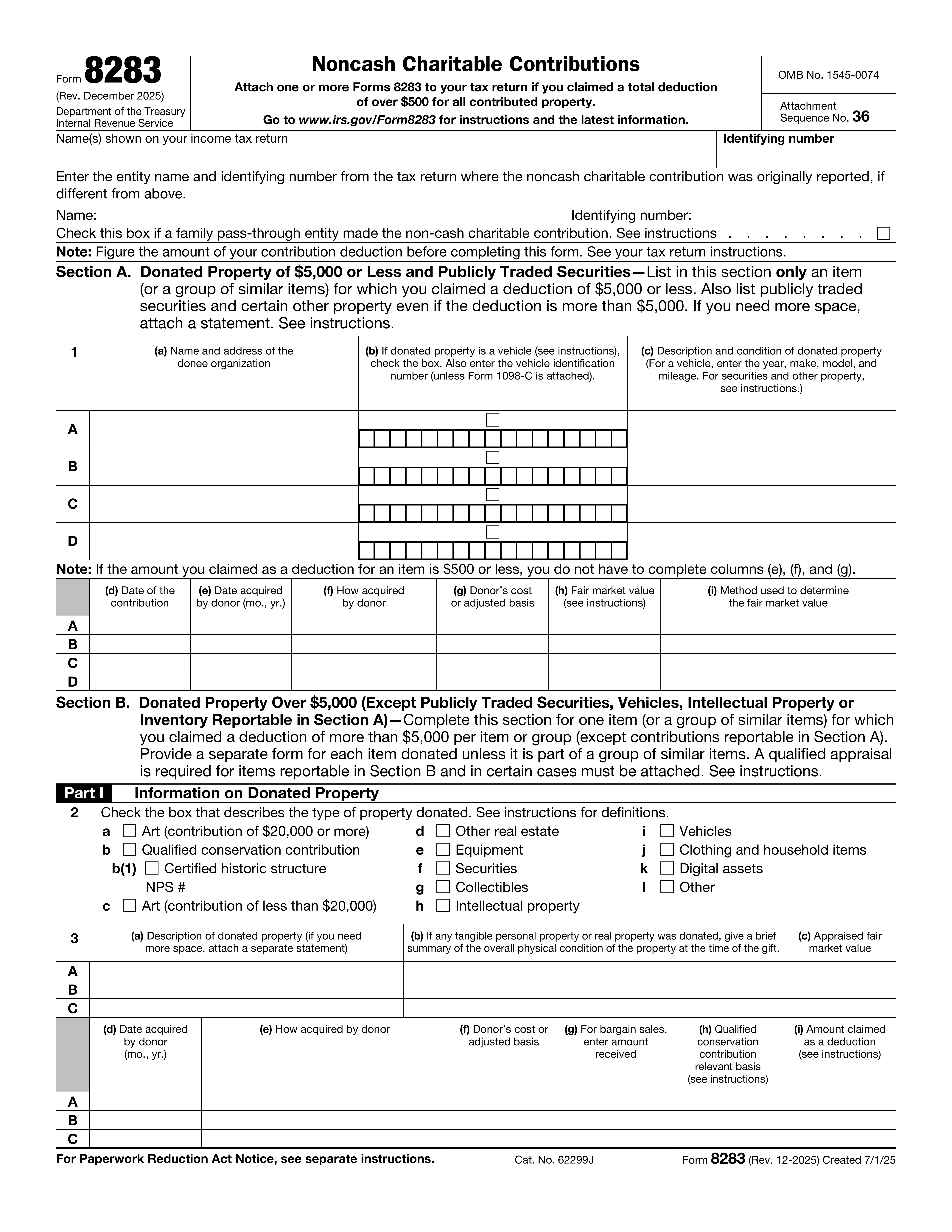 Form 8283 preview