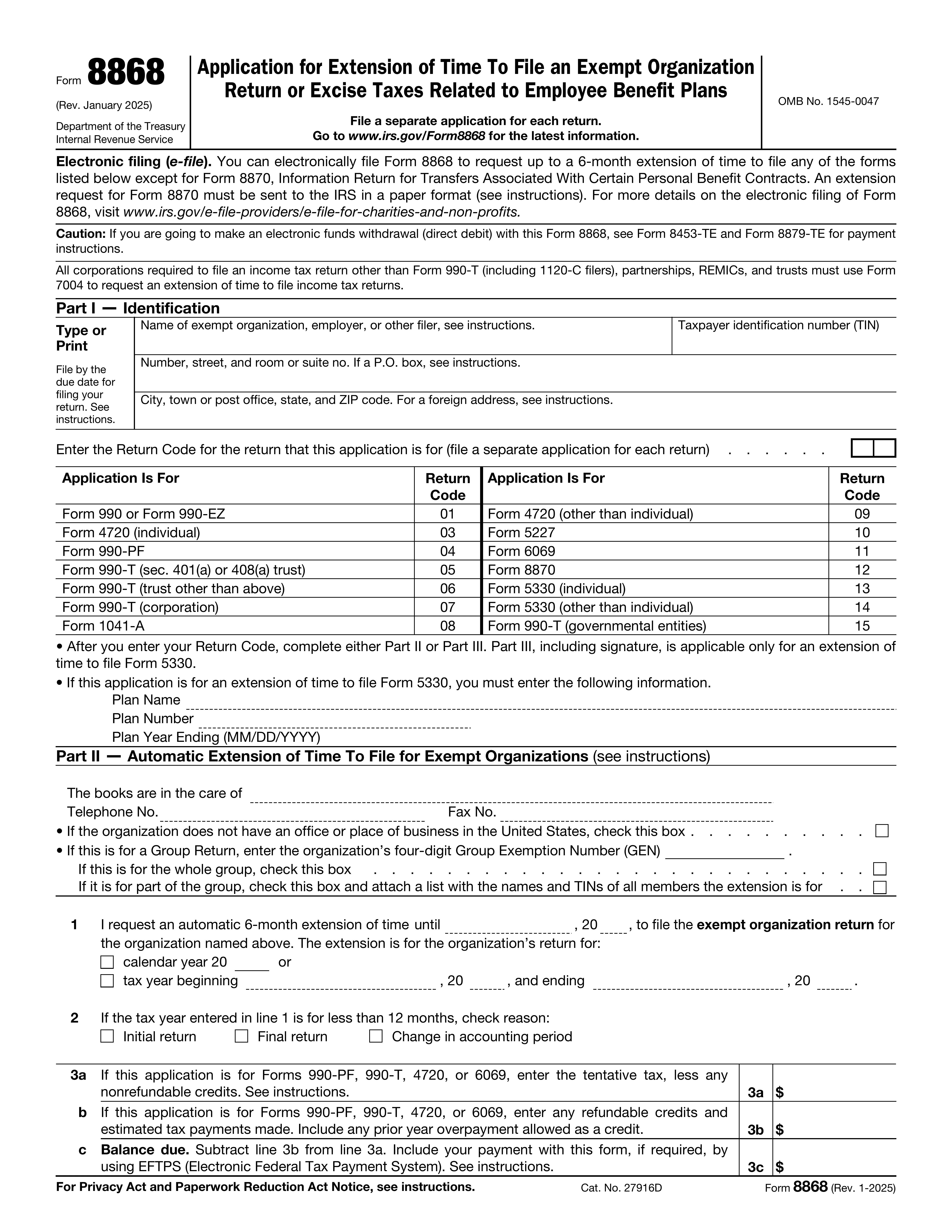Form 8868 preview