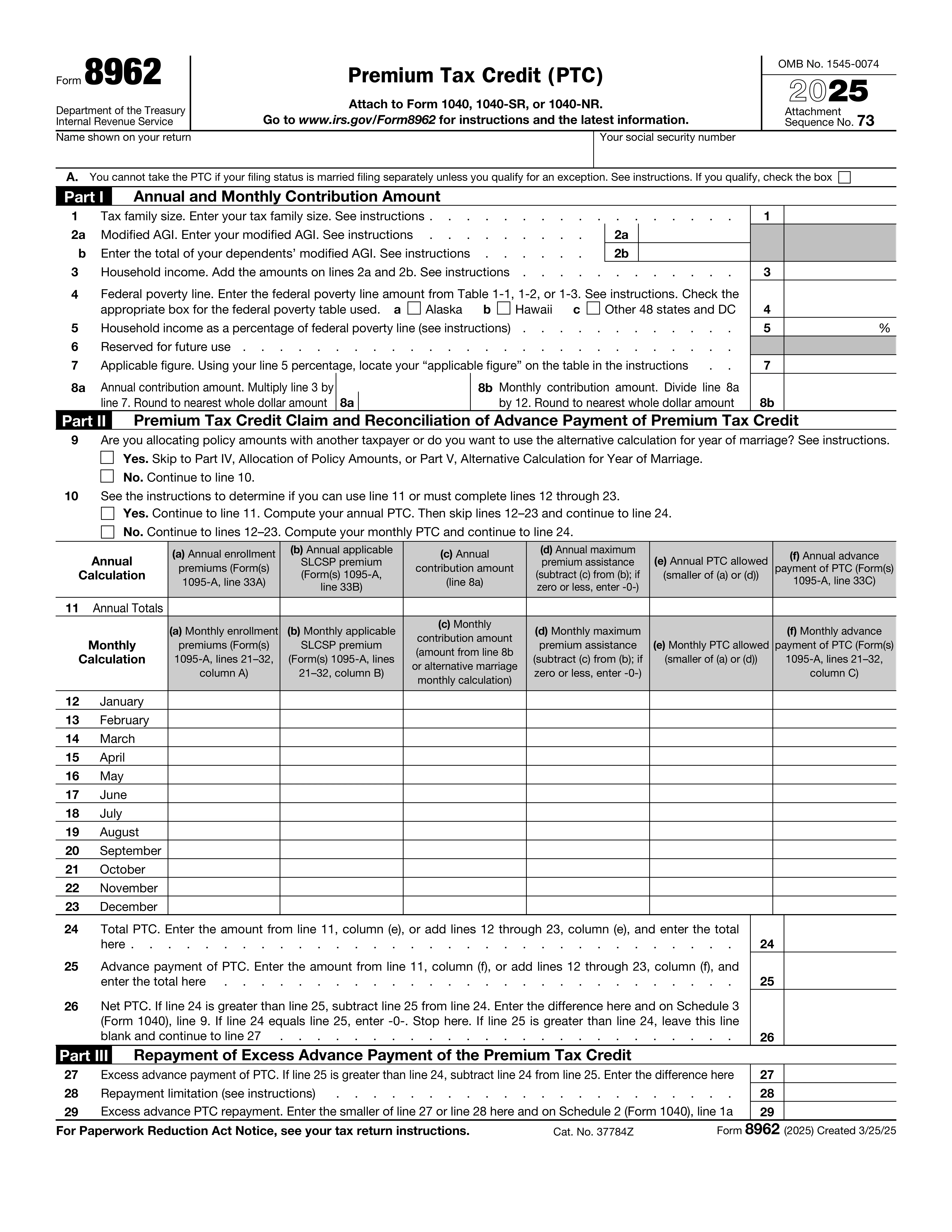 Form 8962 preview