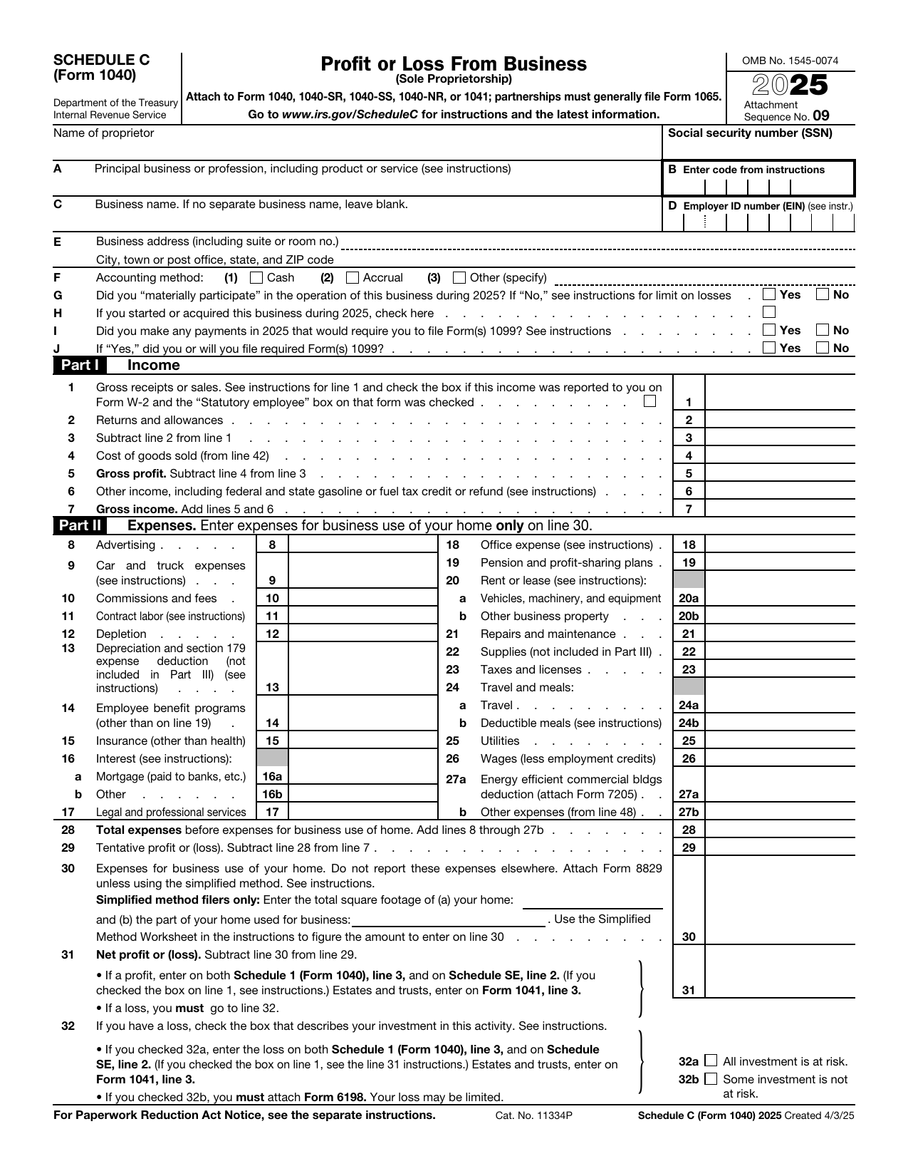 Profit & Loss Statement preview