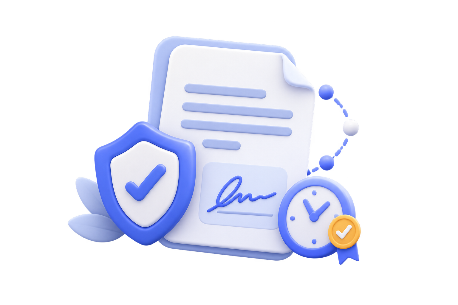 Secure signed document illustration